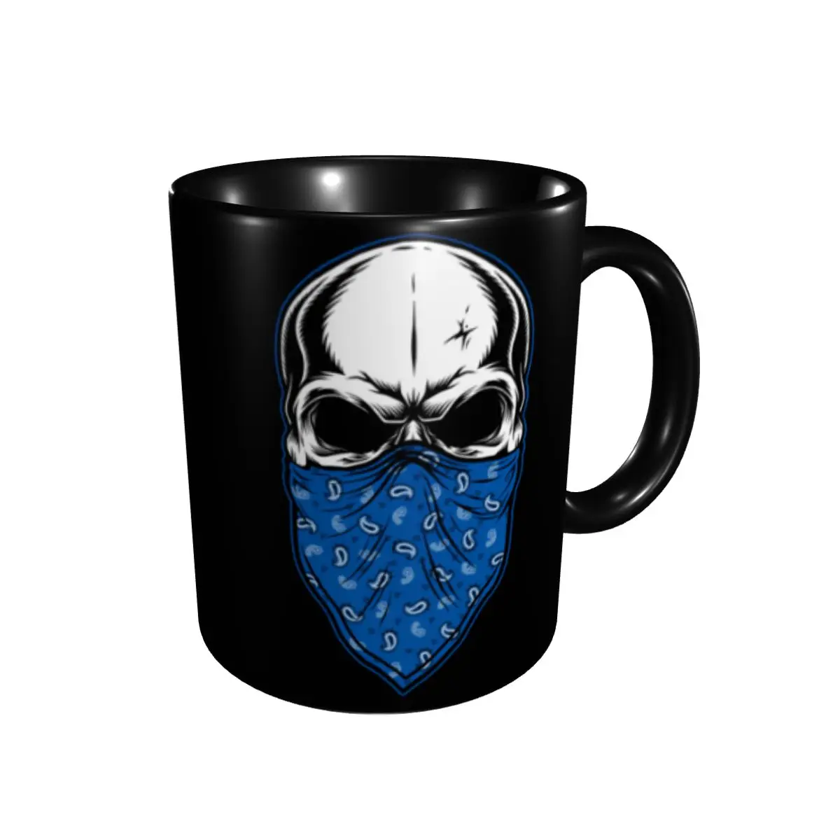 Promo CRIPS Skull W Bandana Mugs Funny Cups Mugs Print Funny Novelty R346 multi-function cups