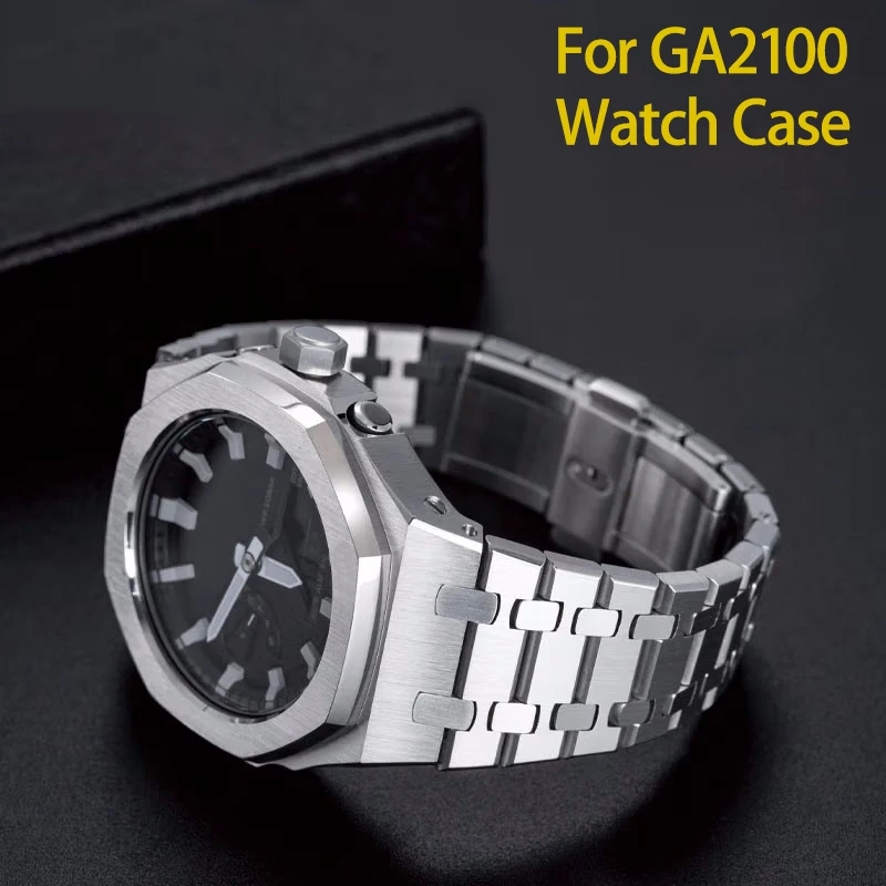 4rd Generation Stainiess Steel Mod Kit Set for Casio G Shock GA2100 GA2110 CasiOak Metal Case Bezel Watch Retrofit Accessories enlarge