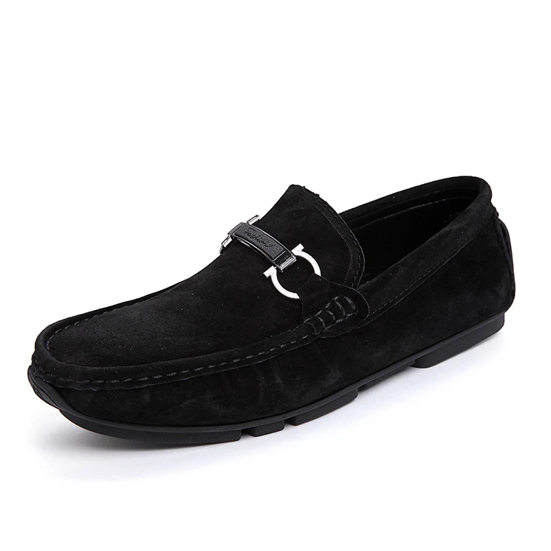 

Men Loafers Shoes 2022 Spring Large Size 45 Fashion Boat Shoes Men Soft Flats Comfy Slip-on Suede Leather Men Casual Moccasins