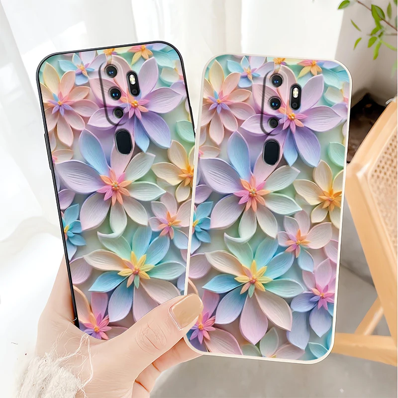 Showy Flowers Phone Case For OPPO A9 A9X K9 A8 A7X A7 K7X AX5 K5 A5 A5S A3S A1 Pro Silicone Soft Shockproof Bumper Back Cover