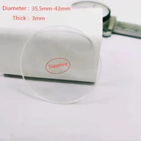 sapphire mirror flat film 35 5mm43mm thick 3mm watch front cover lens glass accessories