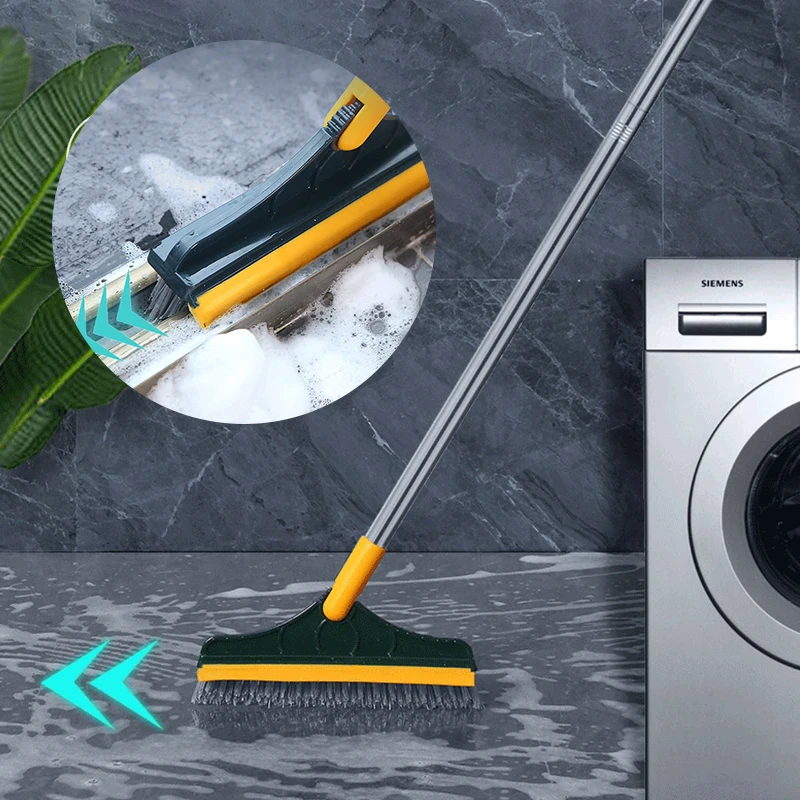 Floor Cleaning Brush Long Handle Scrubber Scraper Brush Adju