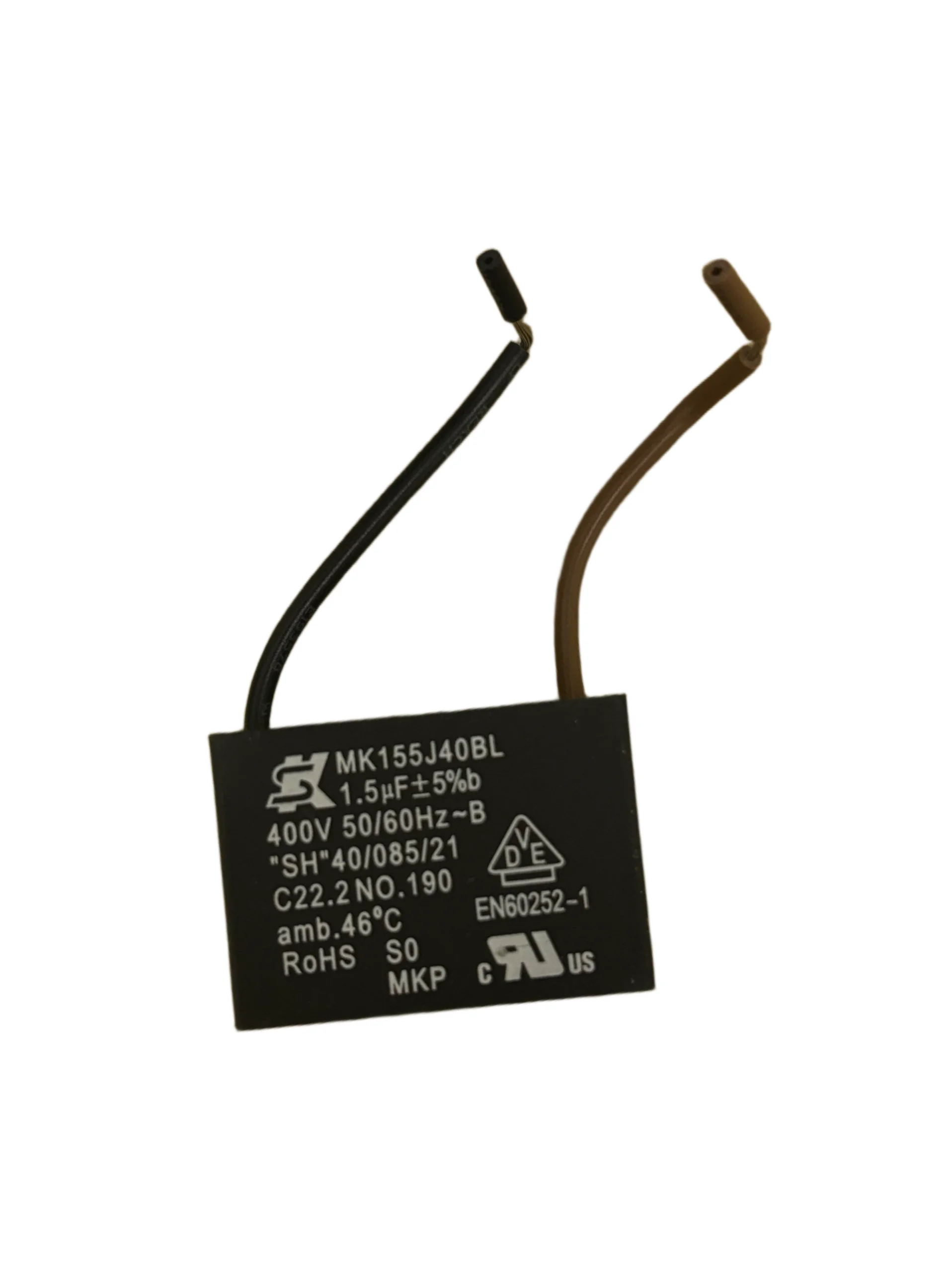 Фото Оригинальный пусковой конденсатор SK MK205K40BL 2UF 400V. MK155J40BL 1.5UF MK105K40BL 400V1UF для замены вентилятора двигателя. №1