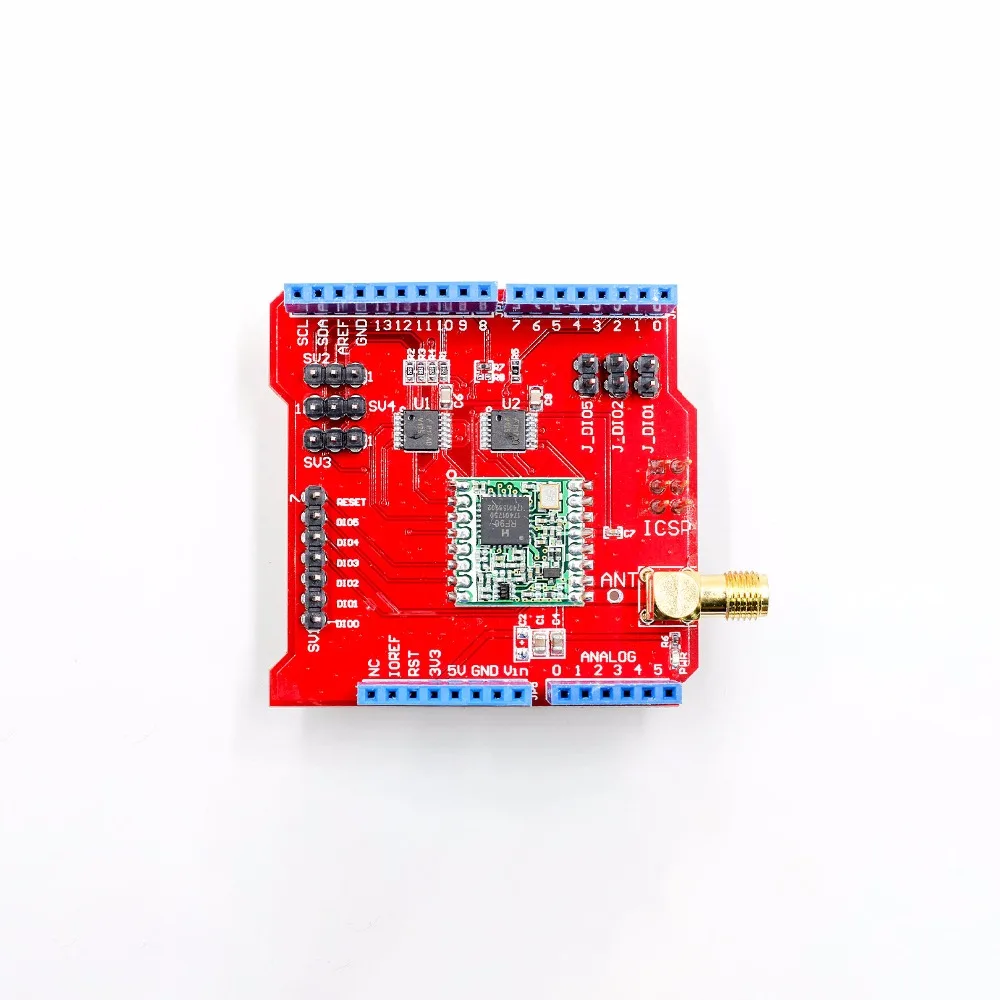 Купи Беспроводной Щит Lora v95 дальнего действия 915/868/433 МГц для Arduino Leonardo, Mega2560, Duemilanove, Due за 1,705 рублей в магазине AliExpress