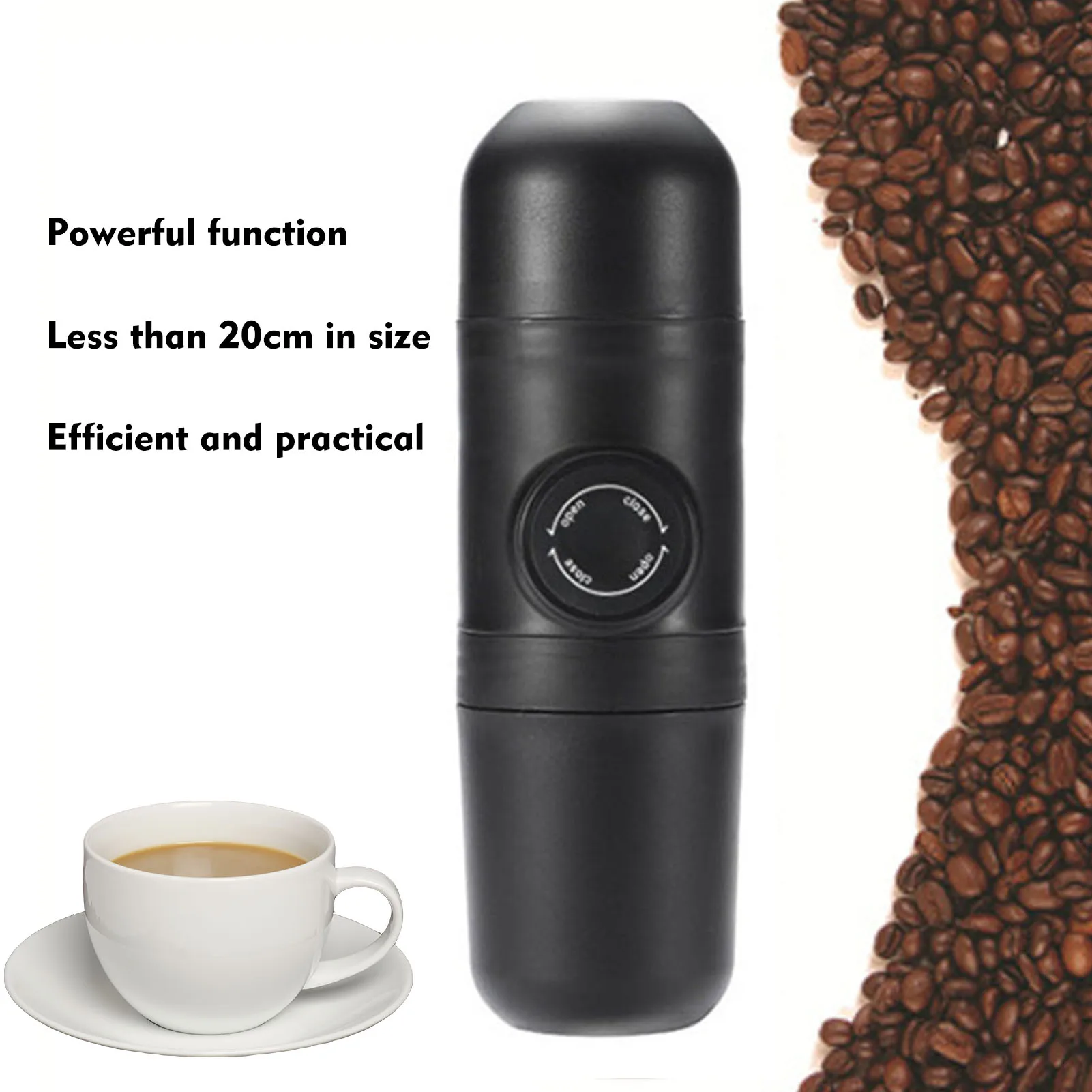 Hand-Pressed Coffee Maker Manual Portable Coffee Machine Stainless Steel Mini Coffee Mug Pot Outdoor Coffeeware