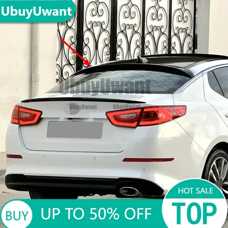 Фото Для Kia K5 Optima 2011-2019 черный спойлер с стоп-сигналом, спойлер на крышу, задний багажник, крыло, губа, задний спойлер на крышу, Стайлинг автомобиля №1