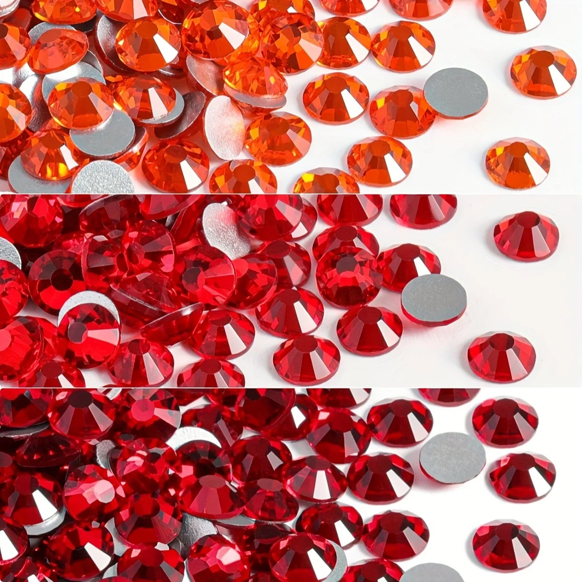 1440 Шт. Оранжевые Lt.Siam Темные Стеклянные Стразы Siam A3 С Плоской Задней Частью SS16-SS20