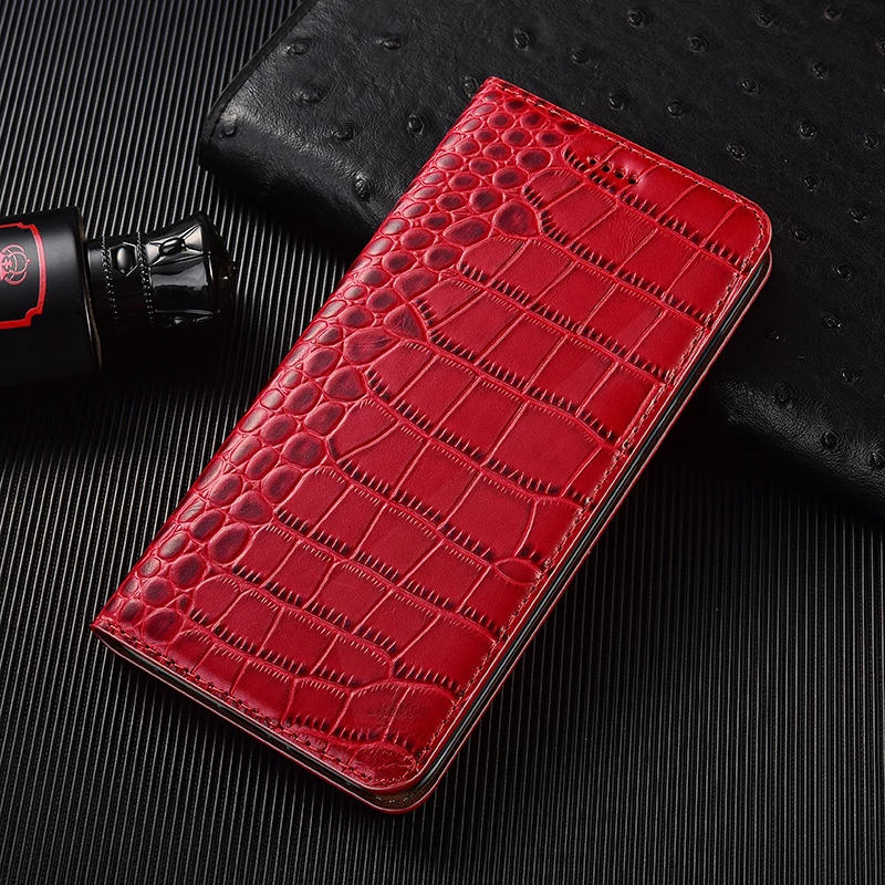 

Crocodile Genuine Leather Case For OnePlus Nord 2 2T CE 2 Nord N10 N20 N100 N200 5G Lite Magnetic Flip Wallet Phone Cover