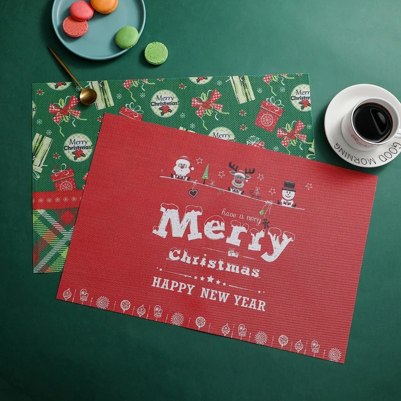 

Горячая Распродажа PVC Рождественская салфетка под приборы Home Western Coaster Теплоизоляция толстый стол и коврик для чаши не скользящий коврик кух...