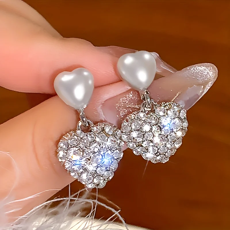 1 пара сережек Haoshi в форме сердца Роскошные Элегантные Простые и модные серьги