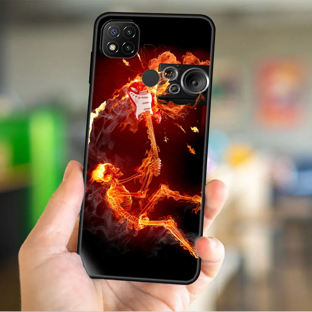 Телефонный чехол для Xiaomi Redmi 10 8 9 K40 7 9C 9A 11 Pro 9S 9T K50 10C K40S Rock Music Instrument Guitar Piano Smartphone on.
