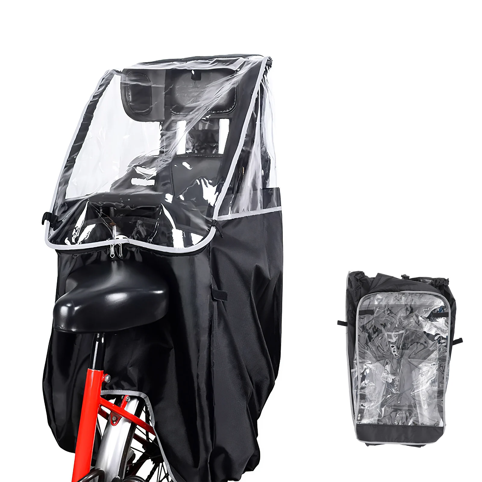 

Bicycle Child Seat Rain Cover PVC Bicycle Bike Cover Waterproof Snow Cover Rain UV Dust Protector For Scooter Waterproof Cover