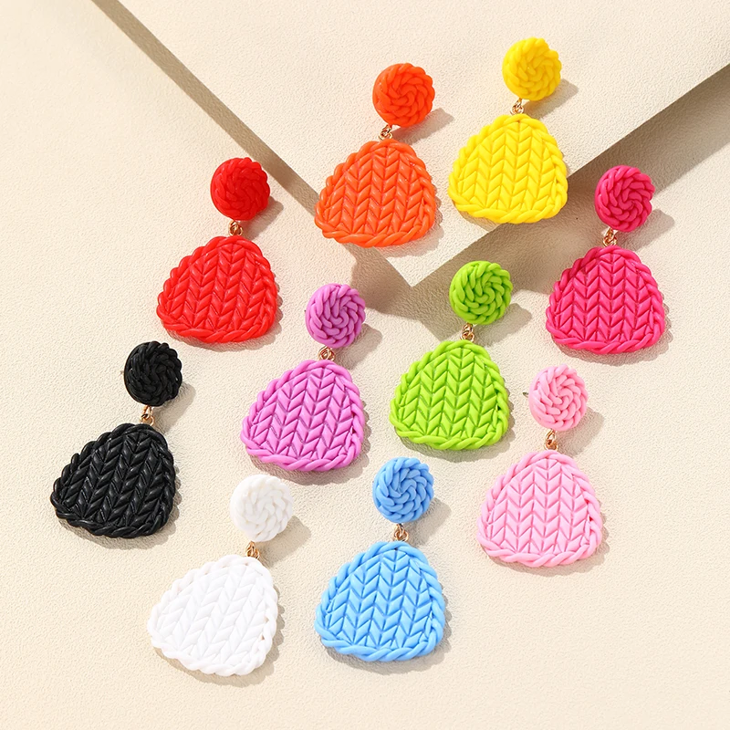 

Original Fashion Design Drop Earrings for Women Girls Long Resin Cute Sweet Dangle Earrings Party Colorful Korean Ear Jewelry
