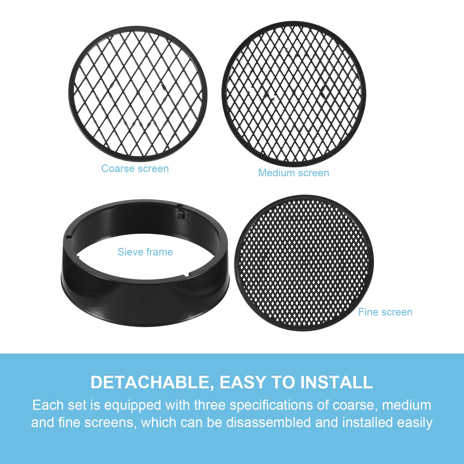 наборы/20 шт. Siatkowa patelnia do przesiewania Sito ogrodnicze Narzędzie Zestaw przesiewaczy sadzenia narzędzi