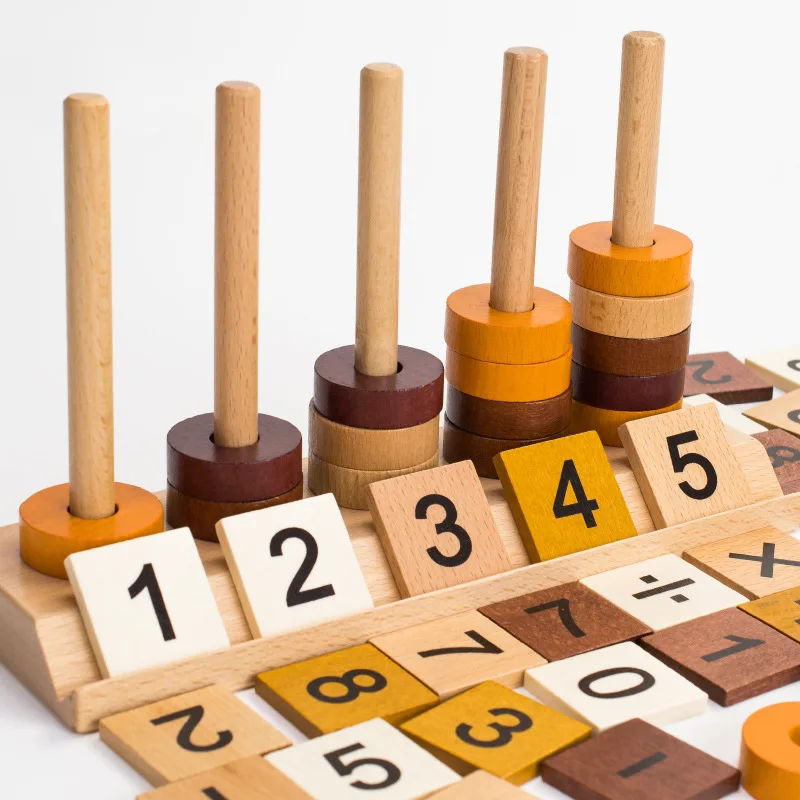 

NEW Montessori Wooden Mathematics Arithmetic Toy Children Preschool Learning Education Game 1-3-6 Years Old Gifts for Children
