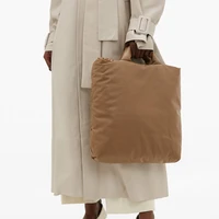 designer down space shoulder bags for women 2022 luxury padded tote women handbags sqaure shopper purses clutch hand bag female