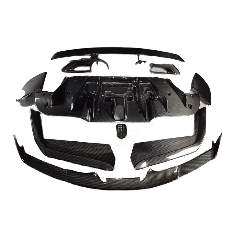 

Style Design Dry Carbon Fiber Front Lip Side Front Spoiler Carbon Fiber Body Kit For Ferrari 488 Gtb