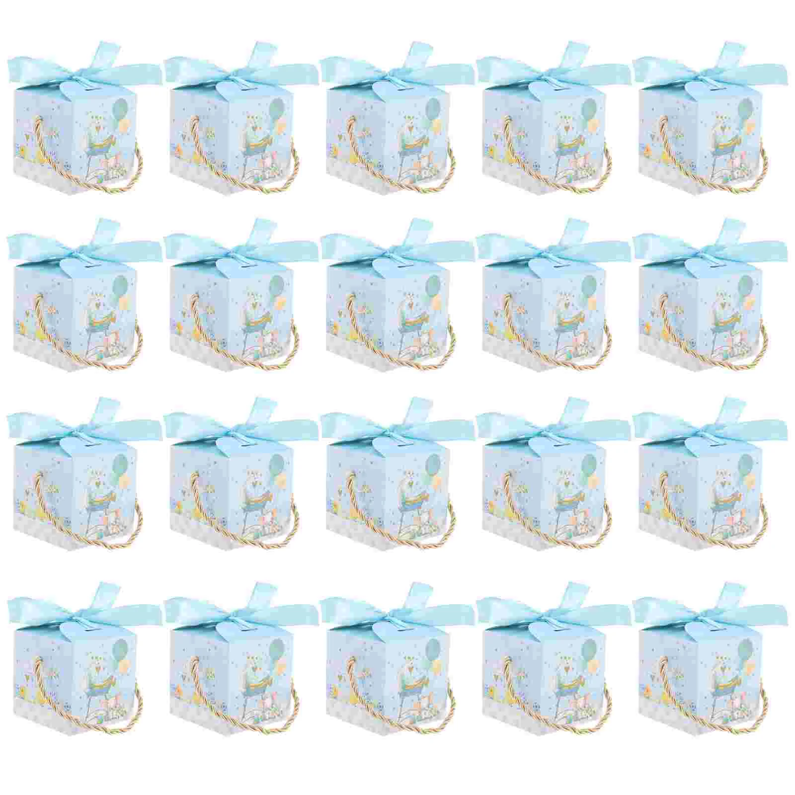 

20 Pcs Biscuit Candy Hand Gift Box Baby Containers Cookie 250g Imported White Card