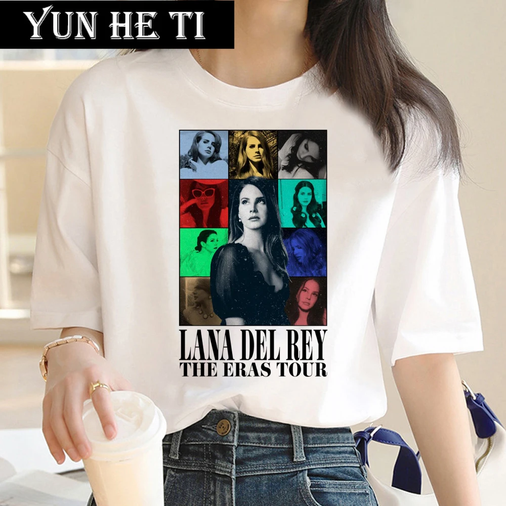 Футболка с рисунком Ланы Дель Рей Женский дизайнерский Забавный топ аниме