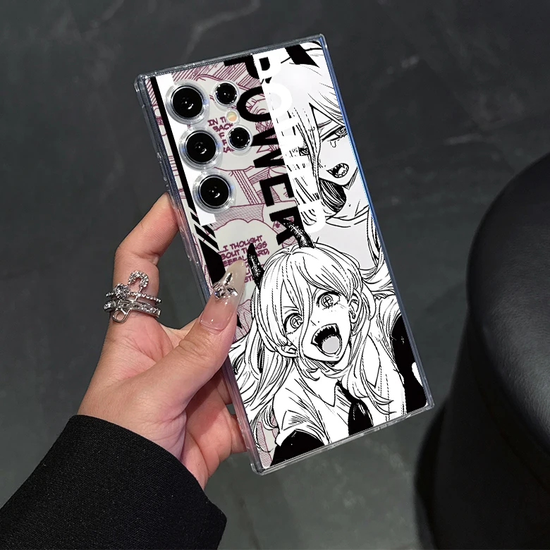 Новый чехол с бензопилой для Samsung A55 73 72 71 54 53 52 51 35 33 32 31 25 24 23 15 14 Прозрачный