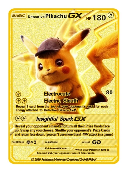 

Pokemon Cards Golden Metal Cards Charizard Mewtwo Pikachu Vmax Gx Ex Metal Gold Pack Game Collection Cards Gifts for Children