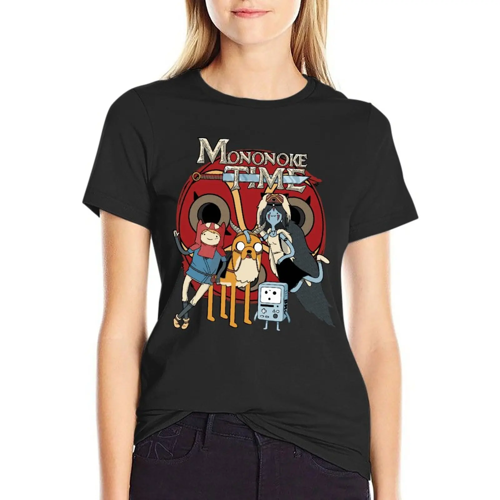 

Mononoke Time Adventure Time Princess Mononoke Oversize Tshirt Fashion Women'S Clothing Short Sleeve Streetwear Top Tee