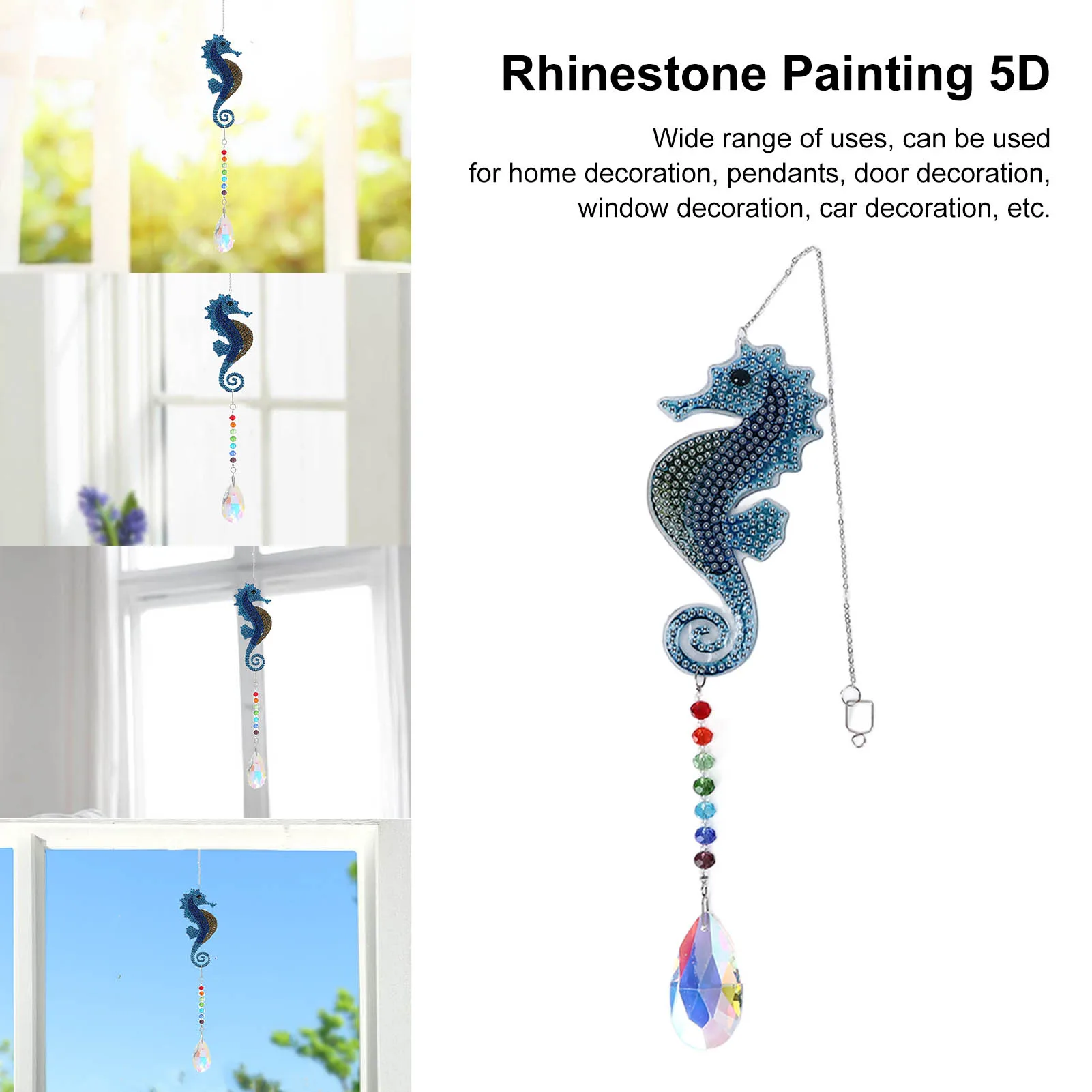 Стразы Кулон Уникальная форма Гиппокампа DIY Живопись Декоративный орнамент