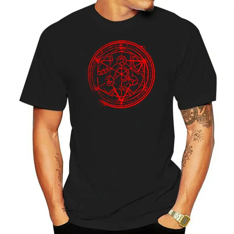 

Men Short sleeve tshirt Transmutation Circle Fullmetal Alchemist T Shirt Women t-shirt