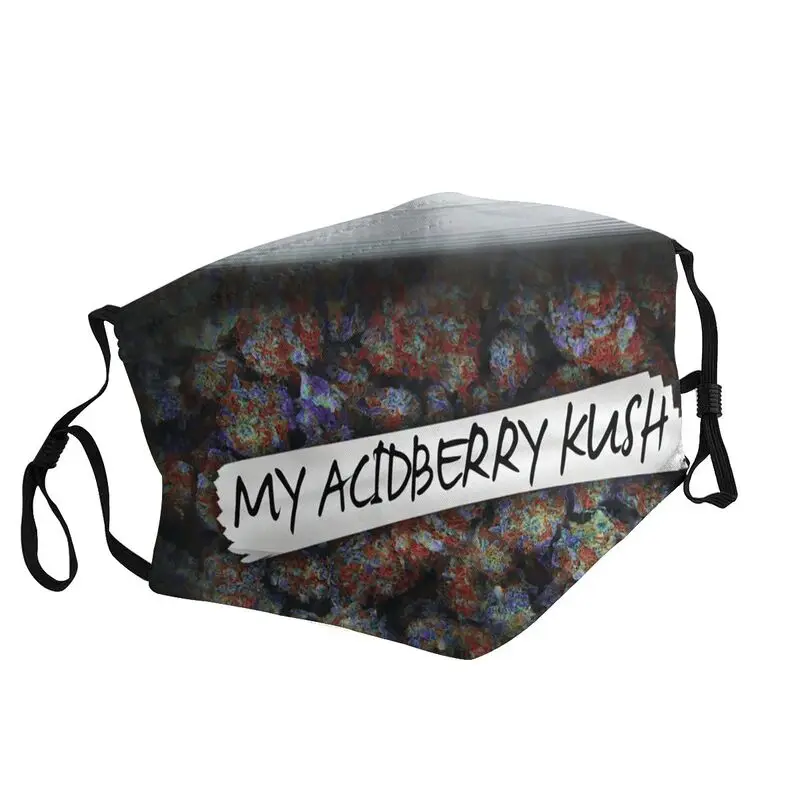 

Маска для лица Kush с цветочным принтом, марихуаной, Пылезащитная маска на молнии для мужчин и женщин, моющийся респиратор