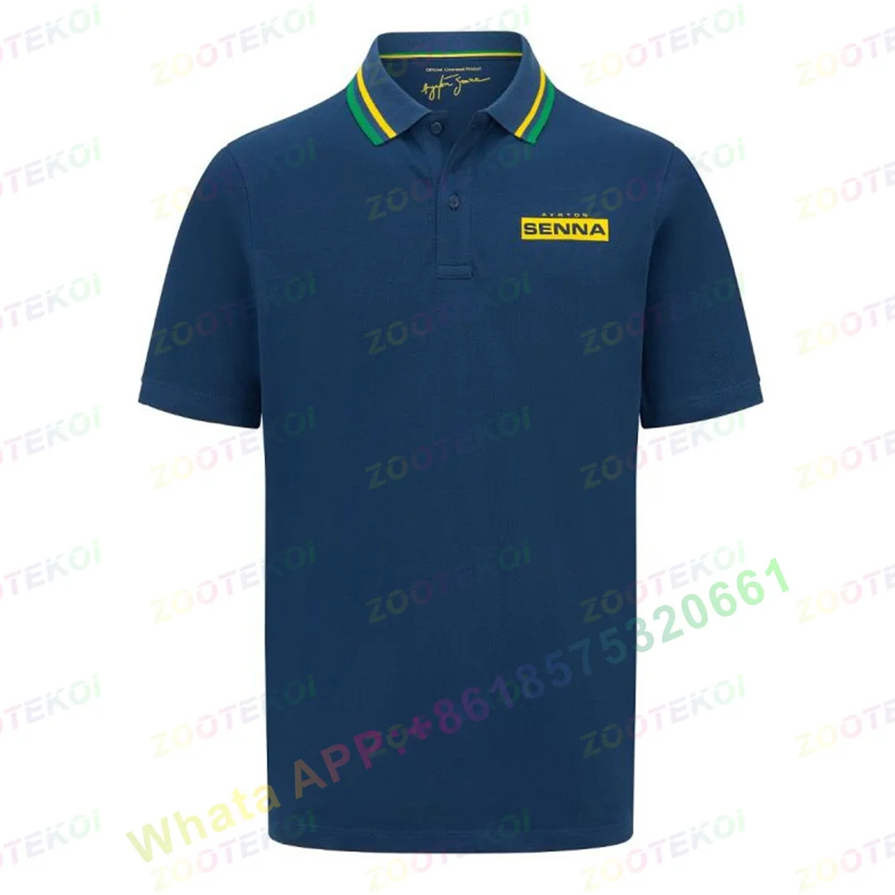 2022 New Ayrton Senna Fashion Brands Polo Shirt Men's Quick-Drying Summer Slim Fit Short Sleeve Polos Casual Mens Clothing