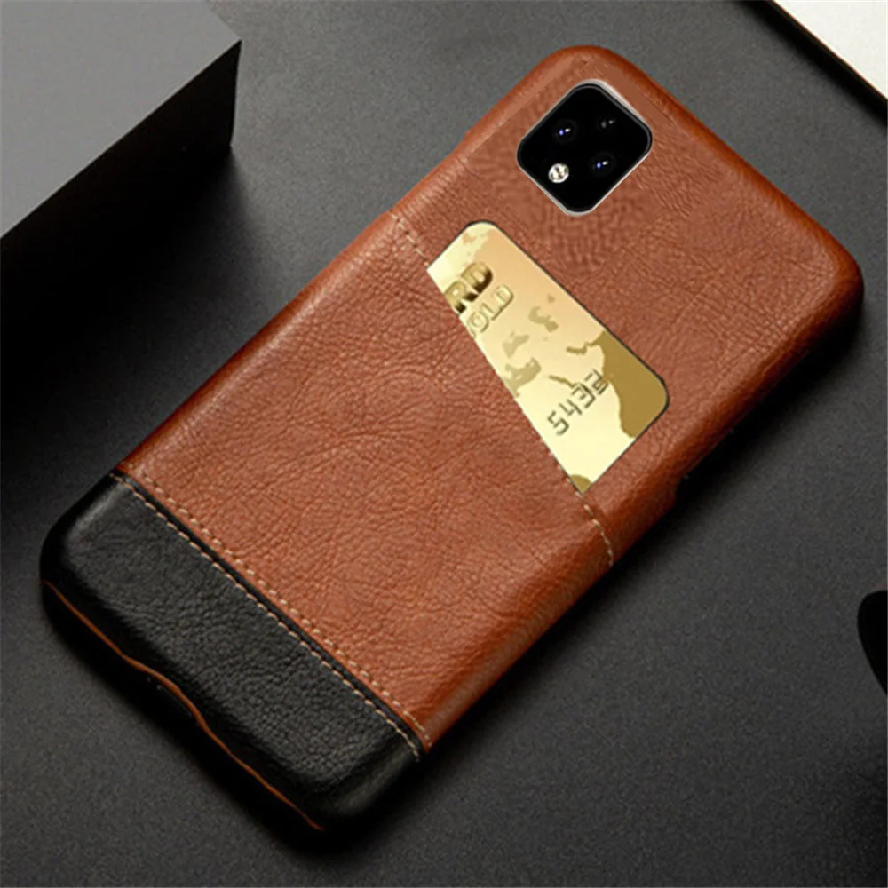 

Case for Google Pixel 4 4 XL 5 Coque Mixed Splice PU Leather Card Slots Holder Cover for Google Pixel 4 4 XL Funda Capa