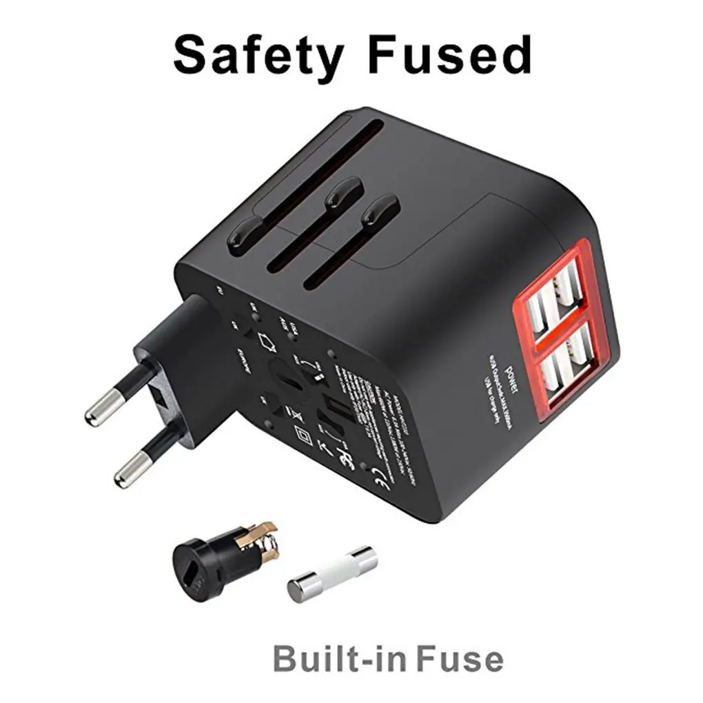 

Универсальный Международный Универсальный адаптер для путешествий с двумя USB-портами 2 1A