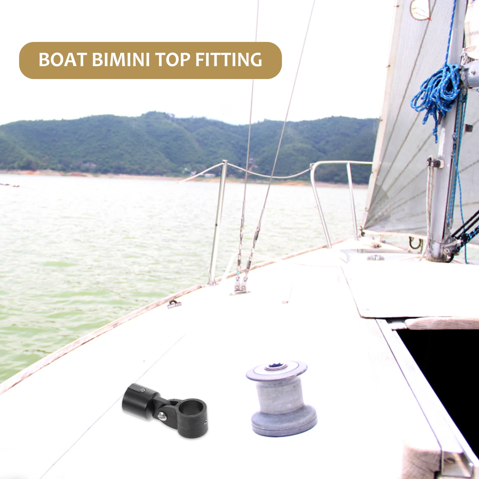 

Bimini Cap Eye End Boat Fittings Tube Canopy Slide Deck Hinge Parts Fitting Sun Clamps External Yacht Cover Shade Frame Tubing