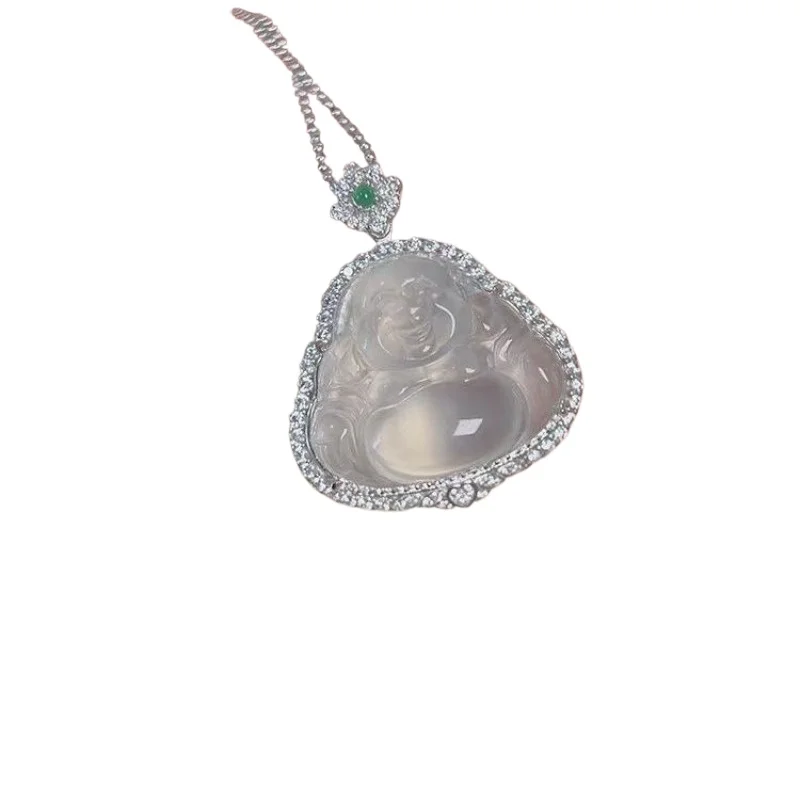 Кулон Из Агата И Халцедона С Дизайном Большого Животного Будды Необыченный В