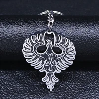 viking eagle animal key chains for men stainless steel silver color pendant keyring jewelry acero inoxidable joyeria mujer k9s06