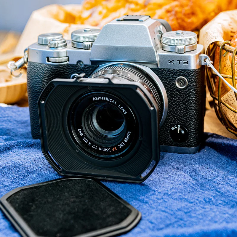 Квадратная Металлическая бленда и крышка объектива для Fuji XF 23 мм 35 мм F2 FUJIFILM XC 35 мм