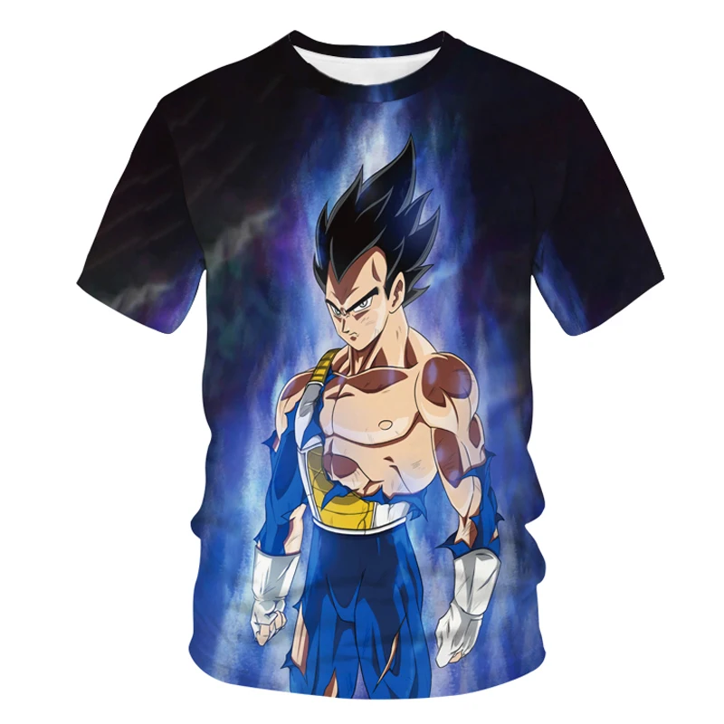 

Bandai Dragon Ball DBZ Goku Children Summer T-shirt Short Sleeve Fashion Men Clothes Tops Japan Cartoon Anime Women Tshirts 6XL