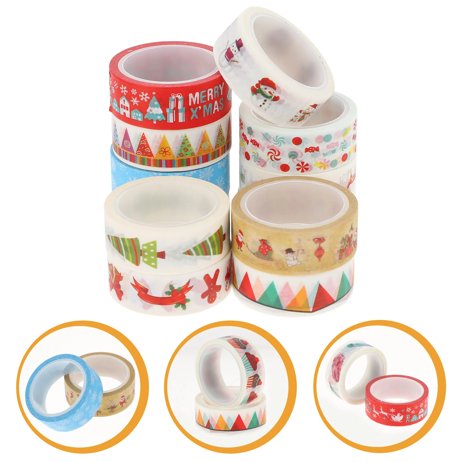 

Christmas Tape Tapes Washi Gift Holidaywrappingstickers Masking Decorative Craftmerry Making Scrapbooking Sticker Planner