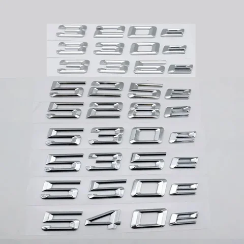 ABS багажник автомобиля логотип эмблема буквы наклейка для BMW 318e 320e 325e 328e 330e 335e 520e 525e 530e 535e 540e E46 E36 E90 E39 E60 F10