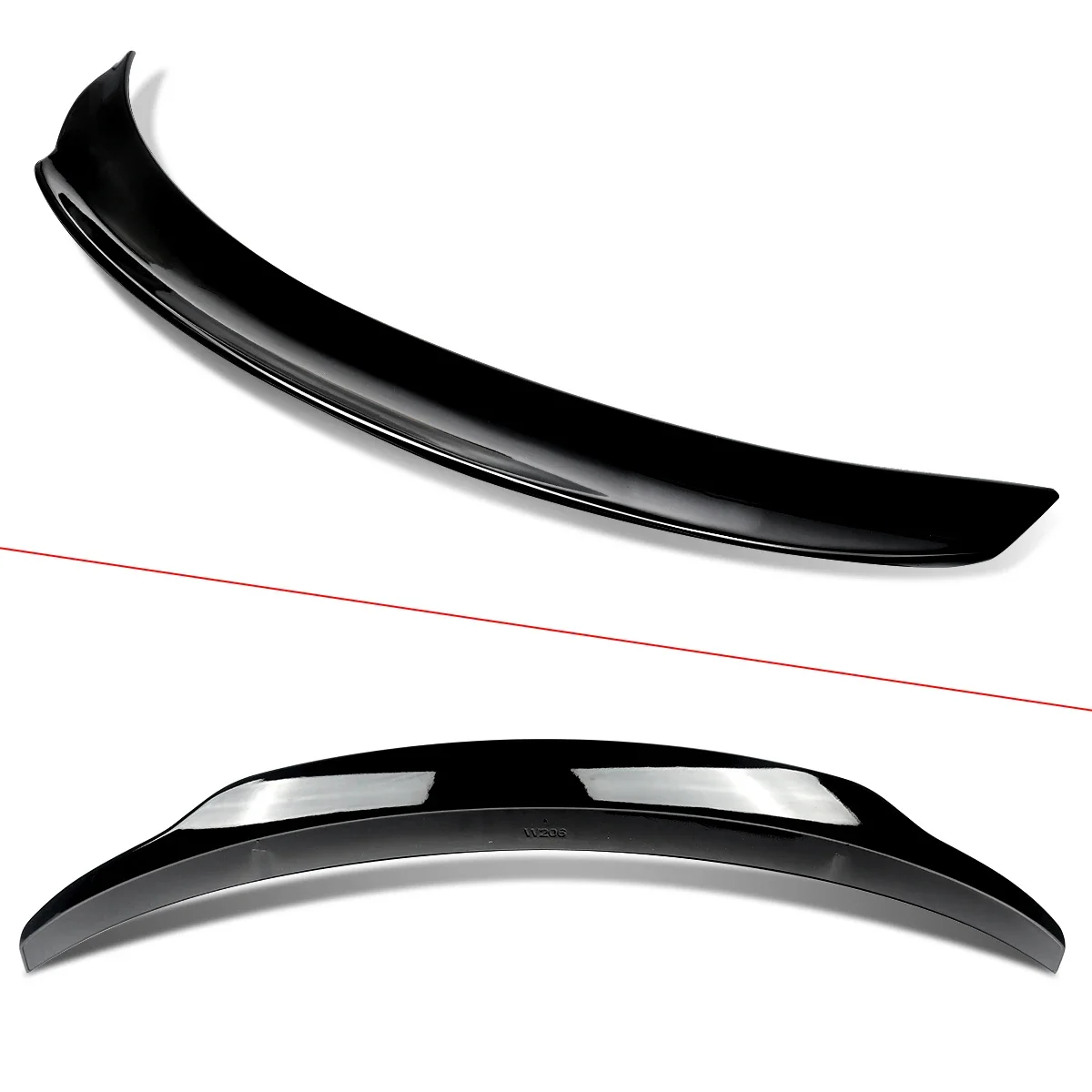 Стильный спойлер для багажника Mercedes Benz W206 C300 Sedan 2021-2023 PSM глянцевый черный