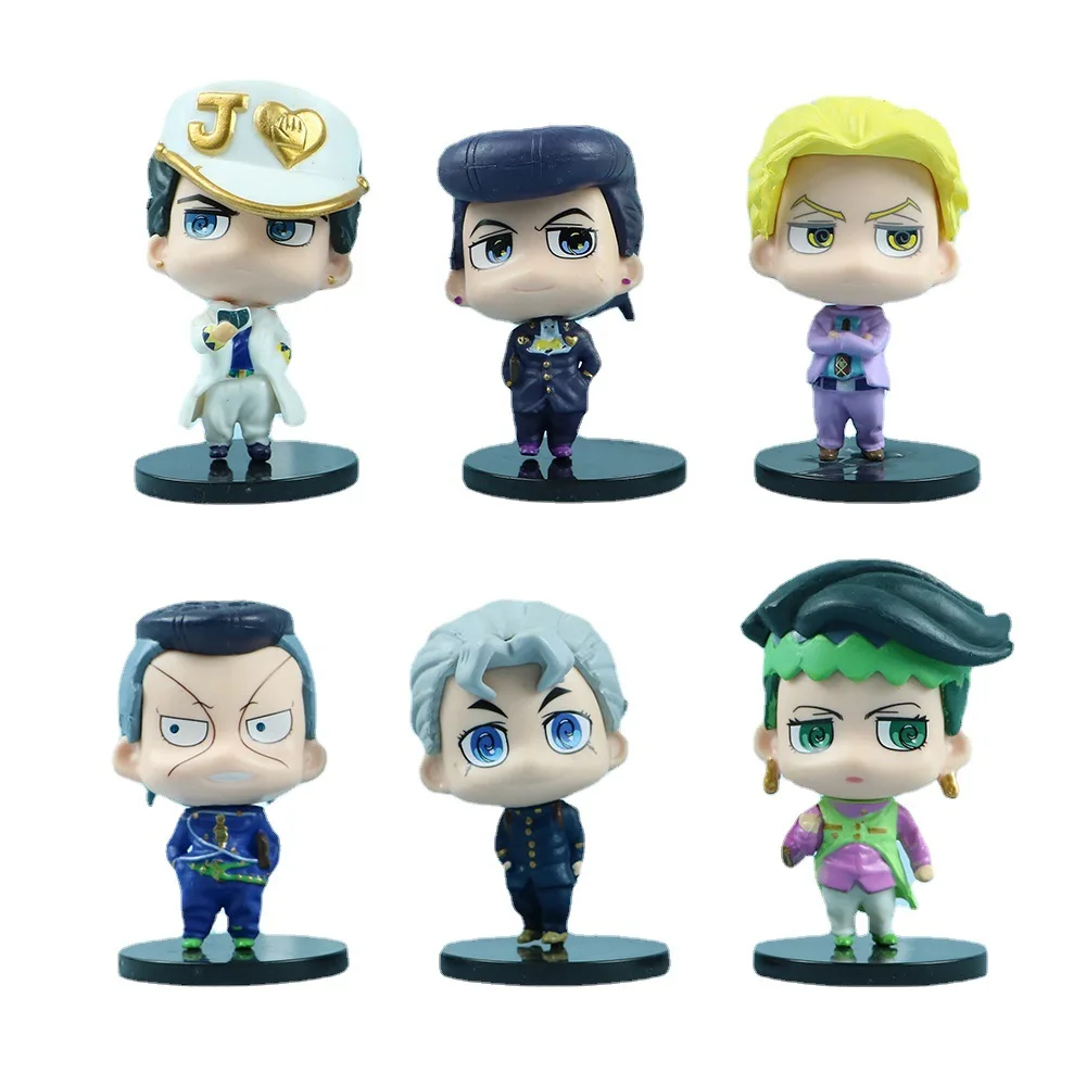 Фото 7-8 см 5 шт./компл. аниме JoJo Bizarre Adventure Q версия фигурки героев ПВХ модель игрушки куклы украшения коллекционный подарок №5