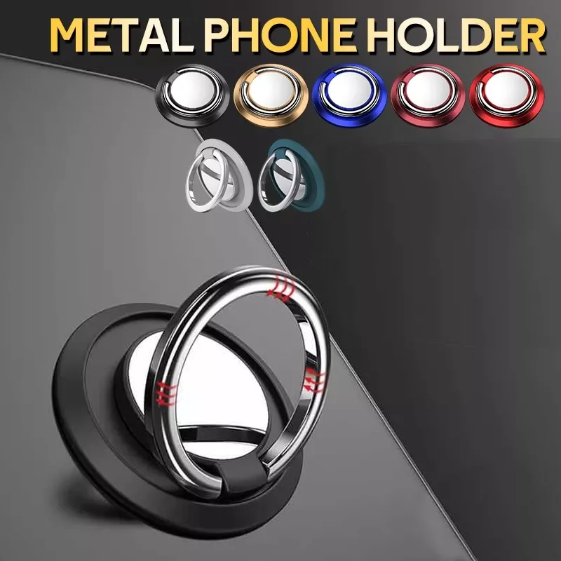 

Portable Mobile Phone Holder 360 Degree Rotating Smartphone Stand Metal Grip Ring Support Universal Cellphone Holder Bracket