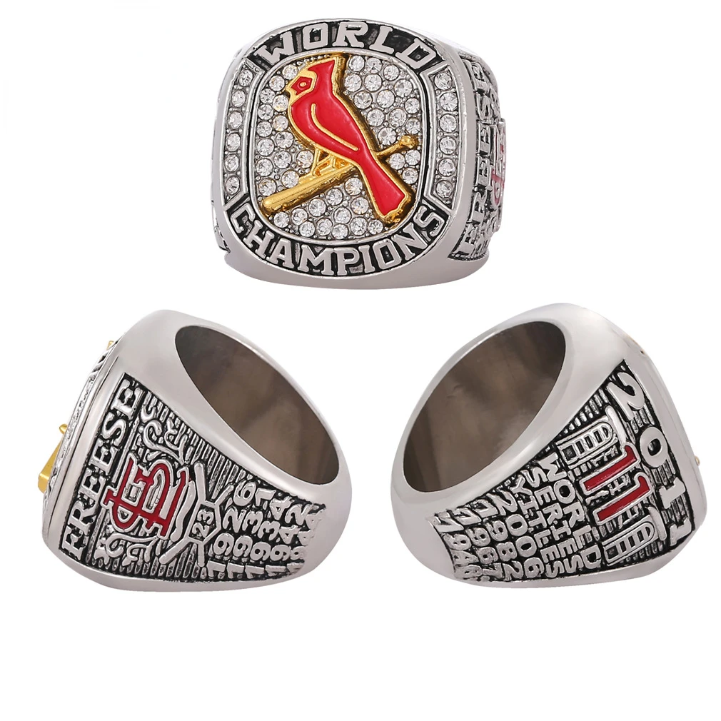 

2011 Cardinals Baseball Championship Ring Alloy Diamond Men's Ring