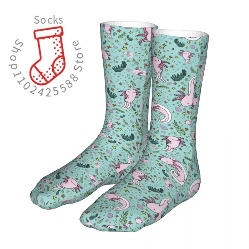 

Compression Axolotl Animal Woman Socks 2022 Men Cute Salamander Cycling Sock