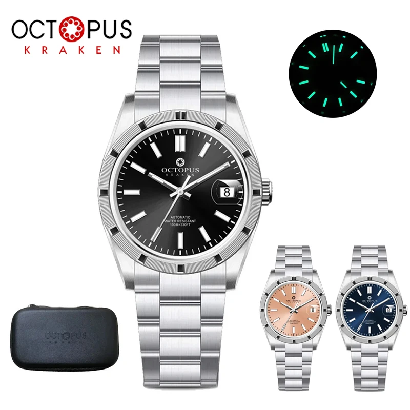 Автоматические механические часы Octopus Kraken 36 мм PT5000 механизм с сапфировым стеклом
