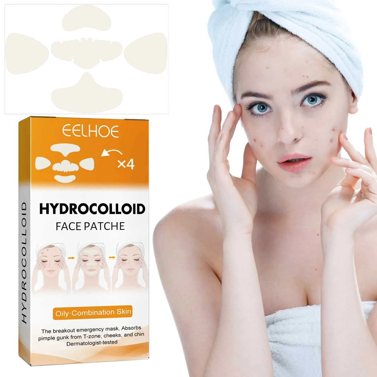 

Сильный шпон, Гидрогелевая наклейка на лицо от акне, портативная прозрачная Гидрогелевая наклейка для акне для тела, дневной уход за акне