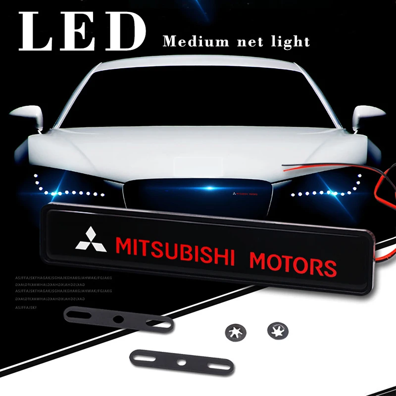 Car Emblem Front Grille LED Light Sticker Accessories for Mitsubishi Ralliart Lancer 9 10 ASX Outlander L200 Colt Pajero Eclipse Car Emblem Front Grille LED Light Sticker Accessories for Mitsubishi Ralliart Lancer 9 10 ASX Outlander L200 Colt Pajero Eclipse