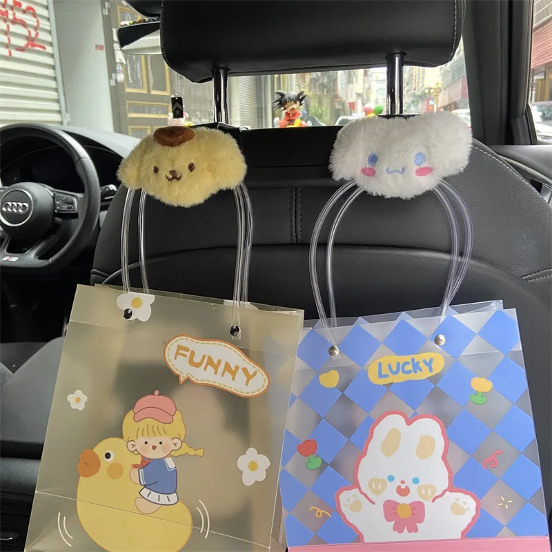 

Kawaii Sanrio автомобильные аксессуары My Melody Kuromi аниме автомобильные аксессуары крючки на подголовник сиденья автомобиля подарок искусственный подарок