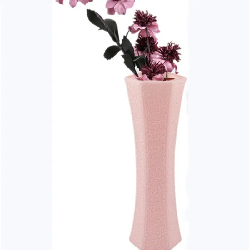 

Imitation Ceramic Vase For Home Decor Plastic Flower Vases For Decoration Nordic Shatterproof Flower Pots Live Room Decoration