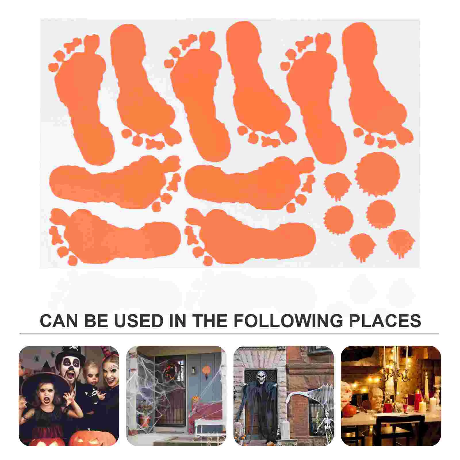 Флуоресцентные наклейки кровавое окно настенная декоративная игрушка Хэллоуин